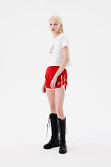 ウィッティバニートムボーイクロップTシャツ / WITTY BUNNY TOMBOY CROP T-SHIRT [WHITE]