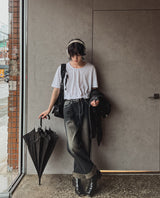 フォワードワイドデニムパンツ