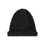 VA Brooch Melange Wool Rolling Beanie Blackmix