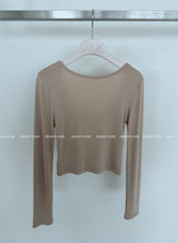 Basic Double-Sided Cropped T-shirt