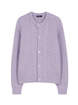 ラウンドネックフィッシャーマンカーディガン LIHGT PURPLE