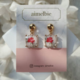 ザアンティークローズスクエアイヤリング / The Antique Rose Square Earring