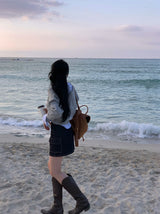 [Bellide made/2 size/Included Underpants] Saltie Non-fade Pocket Cargo Raw Denim Skirt