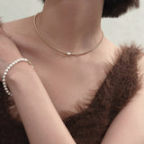 5mm パールブレスレット / 5mm pearl bracelet (L size)