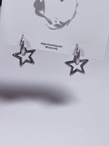 star point ring earrings