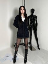 [UNISEX] Over fit angora v-neck knit cardigan (3 Color)