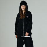 グラフィティプリンティングフードジップアップ/GRAFFITI PRINTING HOOD ZIP-UP-BLACK