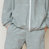 クラウンスムースジップアップ/CROWN SMOOTH ZIP-UP_GREY