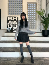 ボカシウェーブルーズニット/Bokashi weave loose knit