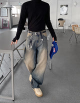 No.9783 west VTG wide denim PT