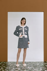 Colored tweed jacket 