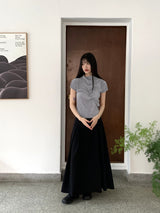 フィッションツーウェイプリーツロングスカート / Fiction two-way pleated long skirt