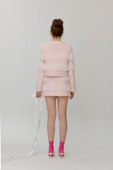 Fringe tweed jacket