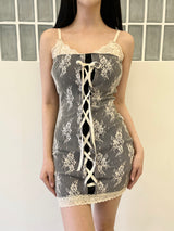 ポシュレースリボンアイレットワンピース / 915. Posh lace ribbon eyelet ops