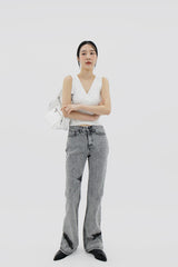 ラップクロップニットキャミ / Wrap Crop Knitted Camis (2color)