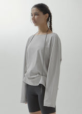 Champs string long sleeve - Light grey