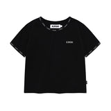 チェリーレーステープスリムTシャツ / CHERRY LACE TAPE SLIM T-SHIRT [BLACK]