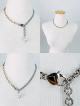 pearl mixed chain necklace