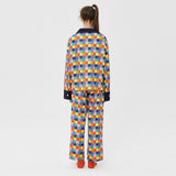 (W) Flushed Grid PJ Shirts