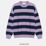 [premium] angora stripe knit