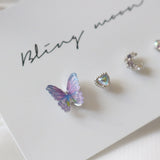 ルーシッドパープルルーシッドパープルバタフライピアス / [4 set] Lucid Purple Butterfly Piercing Set