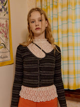 Cross Line Crop Knit (Black)