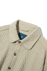 ツイステッドカラーカーディガンシャツ/Twisted collar cardigan shirt S111 Elephant Ivory