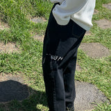 ブラックデスカットデニムパンツ