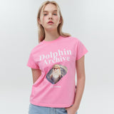 ドルフィンアーカイブTシャツ/Dolphin archive half sleeve tshirt women