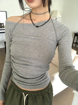 [SET] シグナルレイヤードタンクトップワンショルダーTシャツ