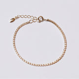 シルバーテニスブレスレット / silver tennis bracelet (yellow gold plated / platinum gold plated)