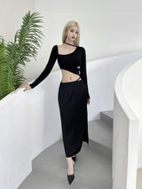 MQマキシスリットスカート/371. MQ maxi slit sk