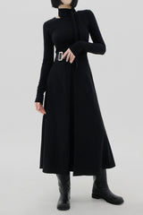 サイドベルトロングスカート / Side belt long skirt (2color)