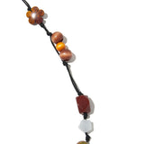 GEMSTONE BEAD DROP NECKLACE [MULTI COLOR]