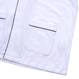 [UNISEX] Piped Terry Short-Sleeved Shirt (White)