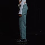 ターンアップロゴベルト ローライズパンツ / TURN UP LOGO BELT LOW RISE PANTS (GR)