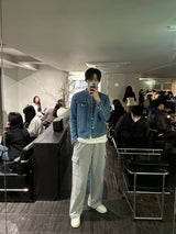 セミオーバーチャイナデニムジャケット / LMN Semi-Overs China Denim Jacket (blue)