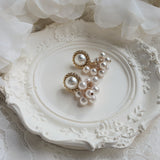 パールブーケピアス - アンティーク ver. / Pearl Bouquet Piercing - Antique ver. (Kep1er Chaehyun Earrings)