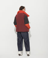 OVERSIZED PADDING BLOCK  JUMPER _ BURGUNDY+ORANGE (6636672286838)