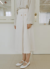 ボタンスカート / button skirt natural