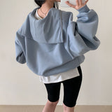 [BELLIDE MADE] Sailor Loose Fit Double-Sided Raised Half Zip-Up Sweat