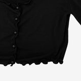 Jellyo Sleeve Slit String Cardigan