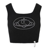 SPACE TOP IN BLACK XSILVER