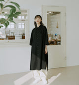 ユニセックスワイドスリーブロングシャツ/unisex wide sleeve long shirts black