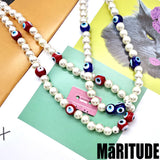 イーブルアイネックレス / EVIL EYE NECKLACE (2COLOR)