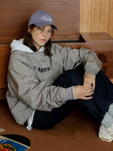 Nylon Raglan Crewneck_Sand Beige