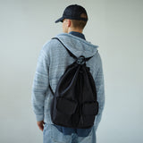 3-Way 2-Pocket Drawstring Bag (Black)