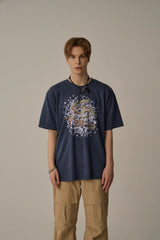 ピグメントダーティーペイントTシャツ