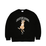 CS ラッキークルーネック / BSR2223FWPO070 CS LUCKY CREWNECK BLACK