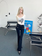 ローブーツカットパンツ/348. Low boots-cut pt